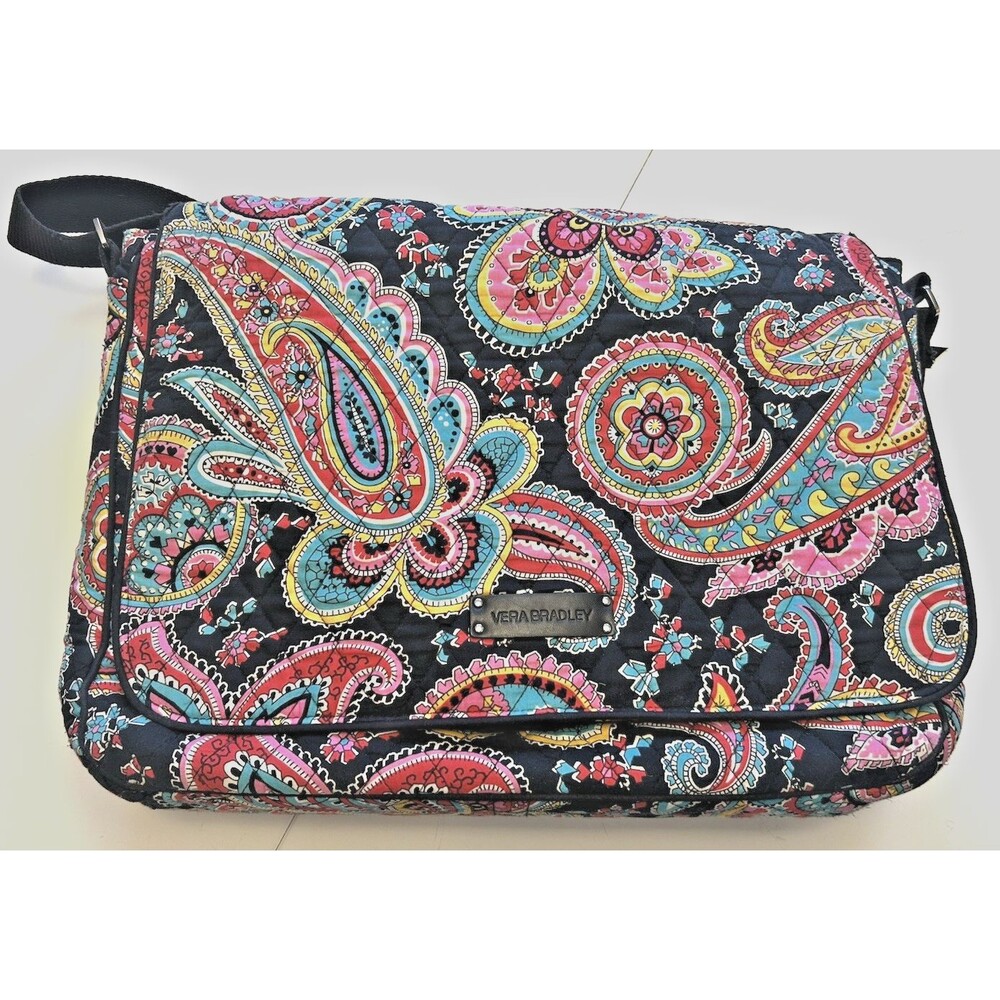 Vera Bradley Laptop Messenger Bag In Parisian Paisley Boho